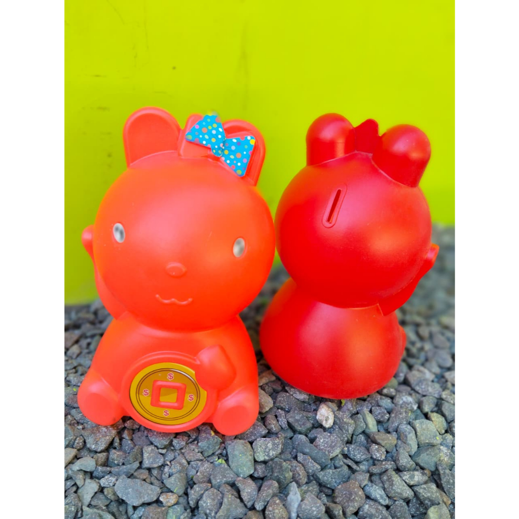 Celengan Plastik Unik Karakter Kelinci Lucu Aman Anak Celengan Bunny Celengan Warna