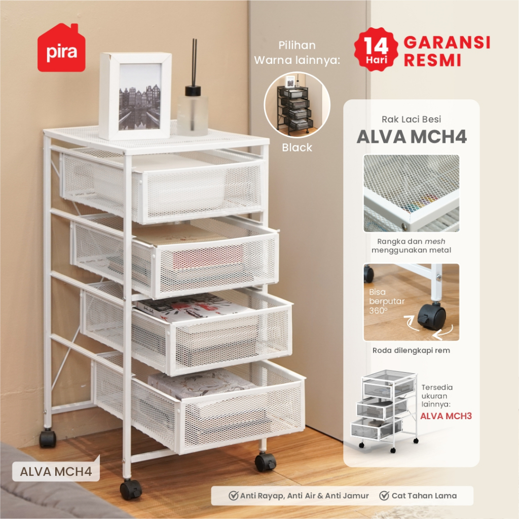 PIRA METROPOLIS -  ALVA MCH Rak Laci Besi / Drawer Penyimpanan Besi / Rak Susun Besi / Laci Dokumen