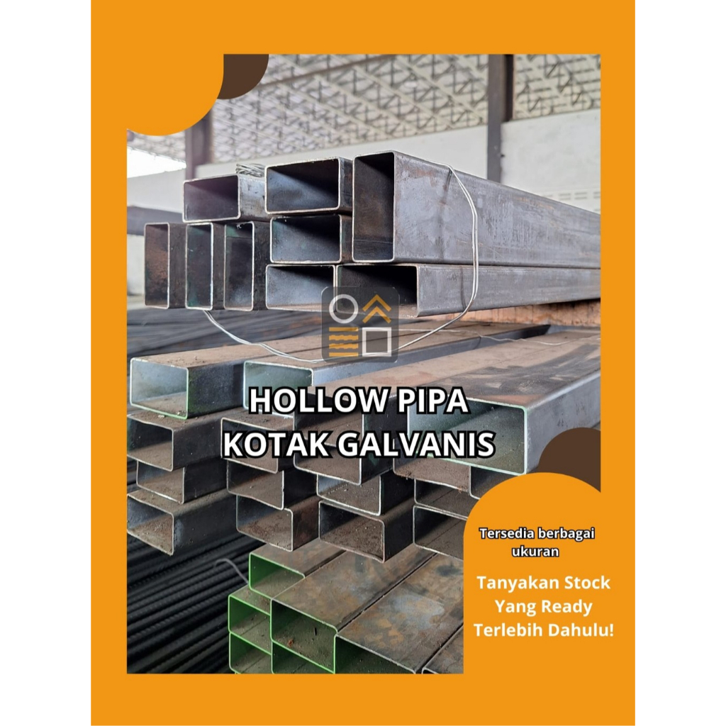 Besi Hollow Pipa Kotak Galvanis - 35x55x1MMx6M