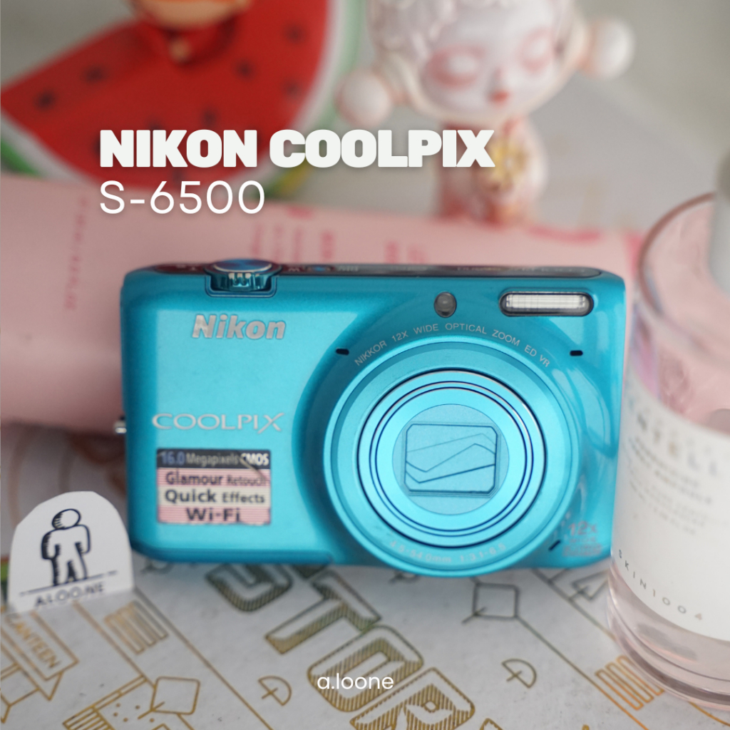 NIKON COOLPIX S6500 BLUE SERIES DIGICAM — KAMERA POCKET SLIM
