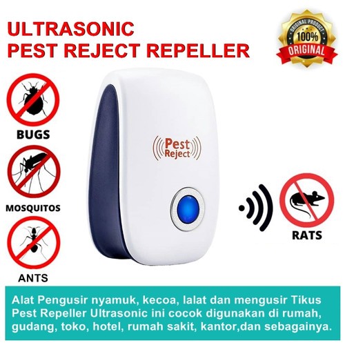 ULTRASONIC PEST REJECT Alat PENGUSIR SERANGGA Nyamuk Lalat Tikus Pest Repeller