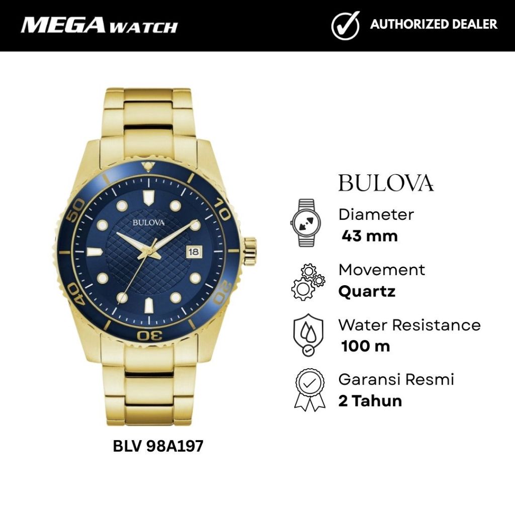 Jam Tangan BULOVA Pria Original BLV 98A197