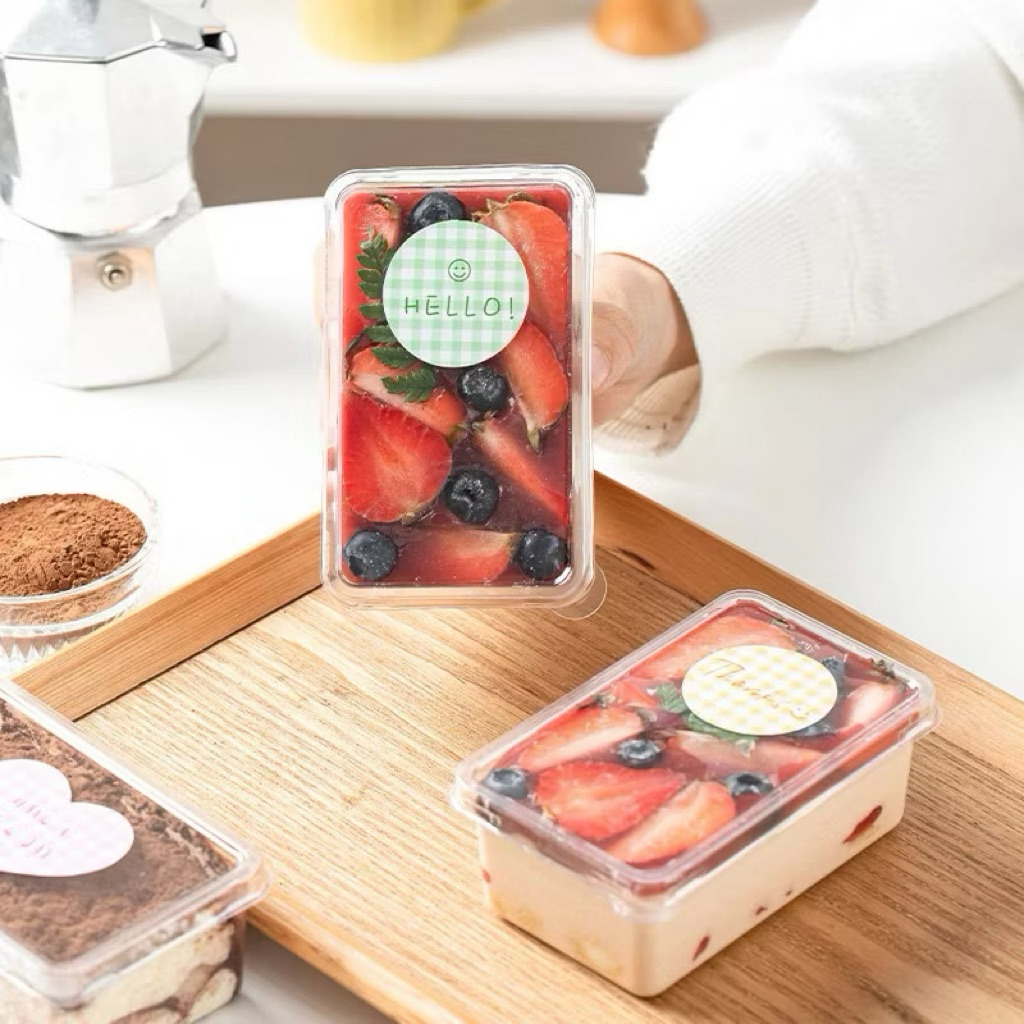 10 pcs Dessert box tiramisu bahan tebal kotak panjang box 250ml