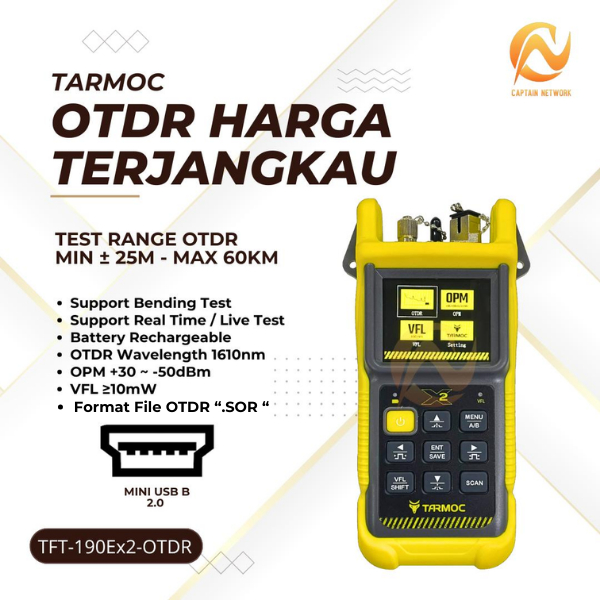 Tarmoc TFT-190E-OTDR | OTDR 1550nm ,OPM,VFL