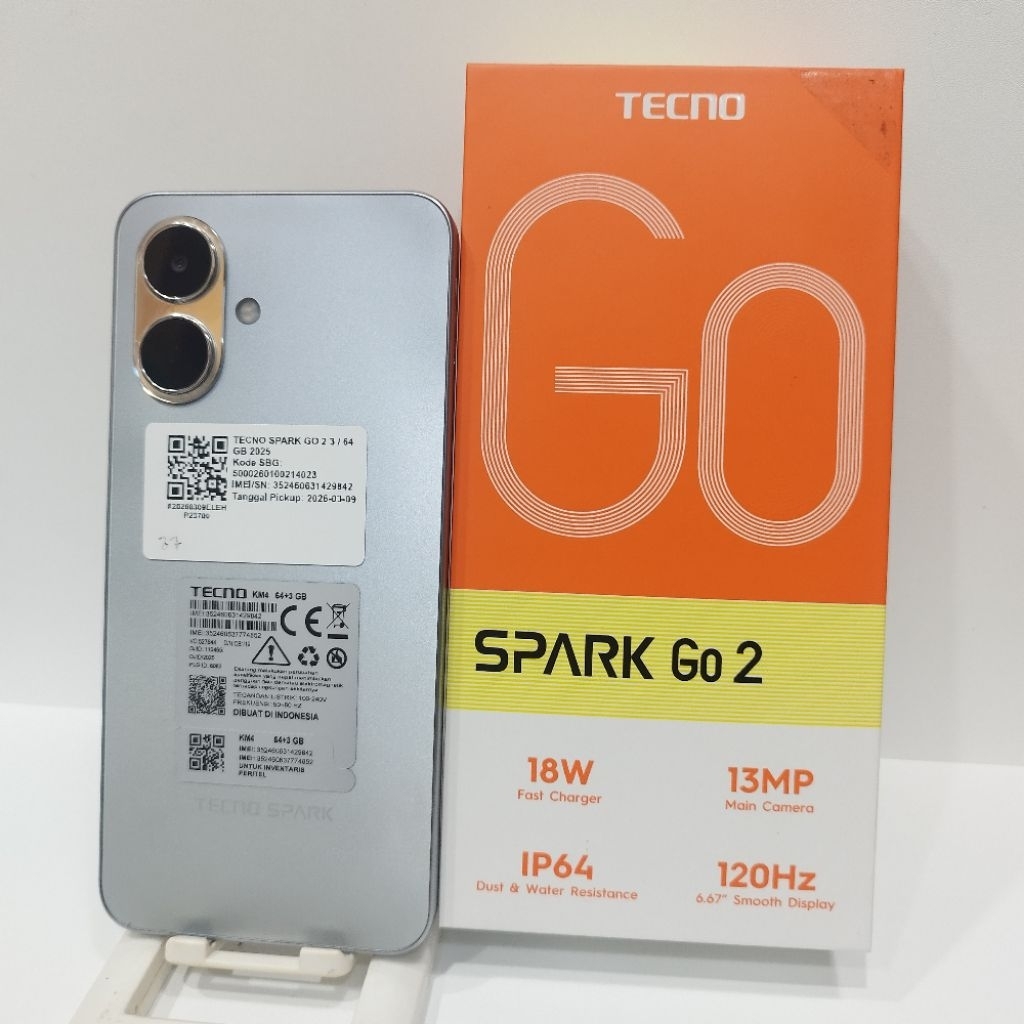 TECNO SPARK GO 2 4/128GB HANDPHONE SECOND FULLSET ORIGINAL BERGARANSI