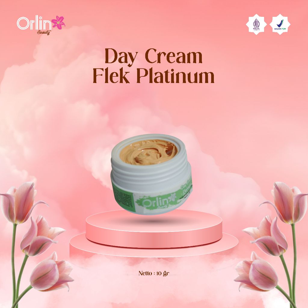 Orlin Beauty Day Cream Flek Hitam Membandel - Skincare Krim Whitening Bpom Sunscreen Menyamarkan Nod
