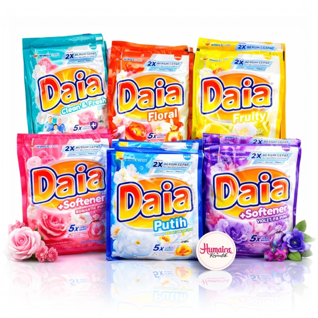 Daia Detergent Bubuk Sachet 1 Renteng isi 6 Sachet