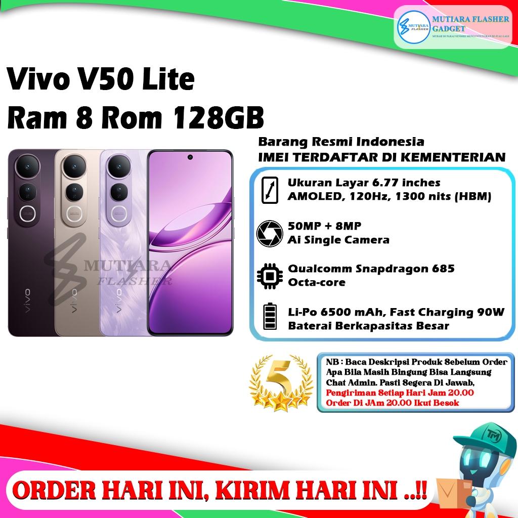 Vivo V50 Lite 4G I 5G Ram 8/128GB I Ram 8/256GB | Ram 12/512GB