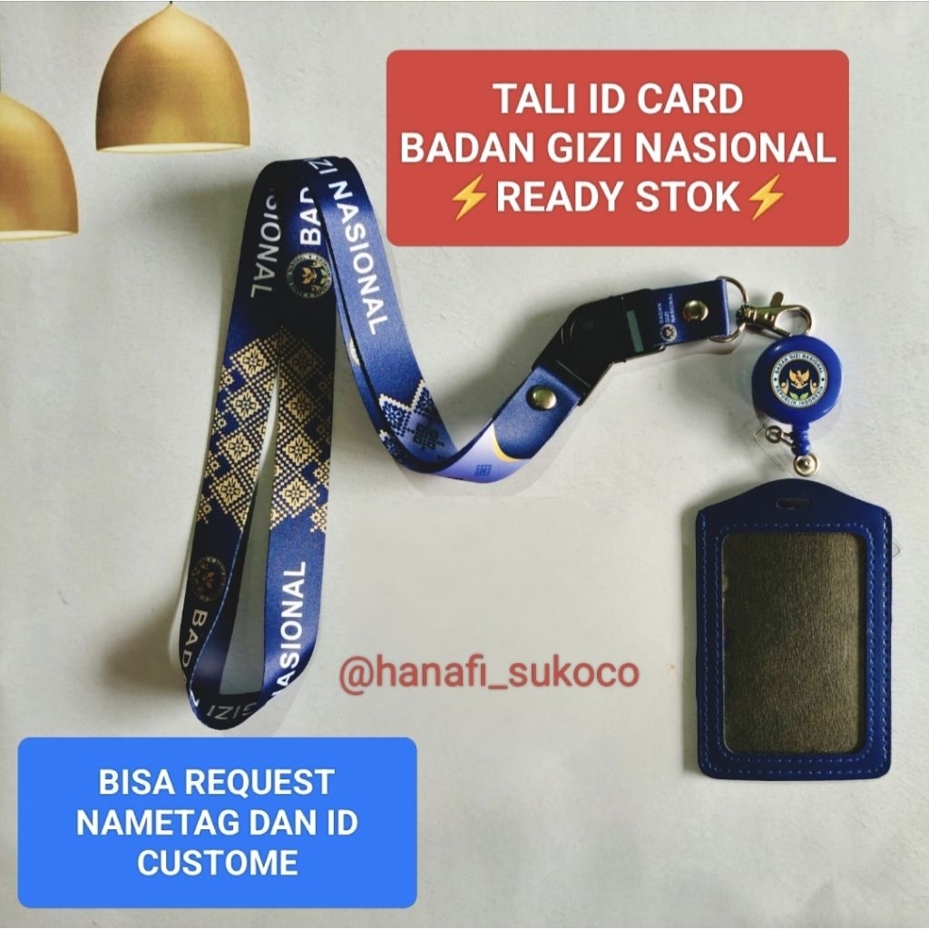 BGN Lanyard Badan Gizi Nasional tali id card BGN [READY STOK] satuan