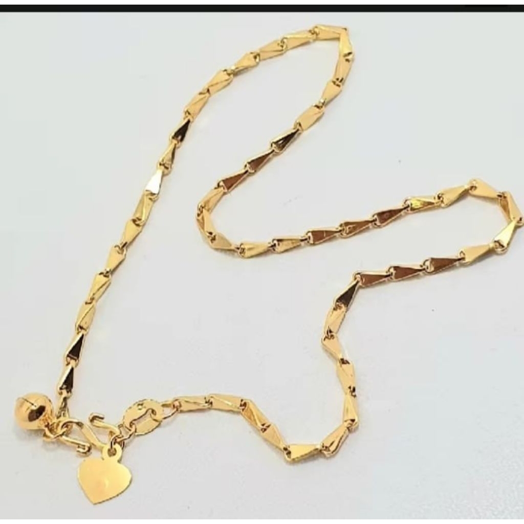 kalung padi titanium gold 24k