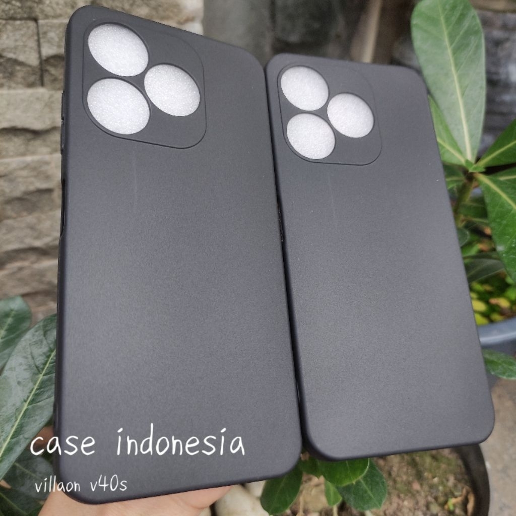 Soft Case Silikon Black Macaron Villaon V40S