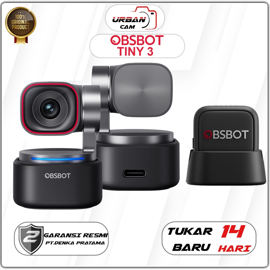 OBSBOT Tiny 3 Webcam with VOX SE Wireless Mic Combo