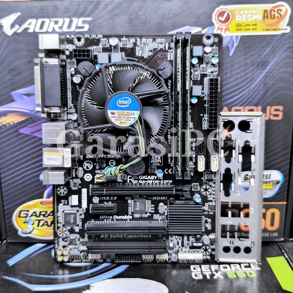 PAKET Motherboard Gigabyte Processor Intel i5-4590 Haswell Memory RAM 8GB DDr3
