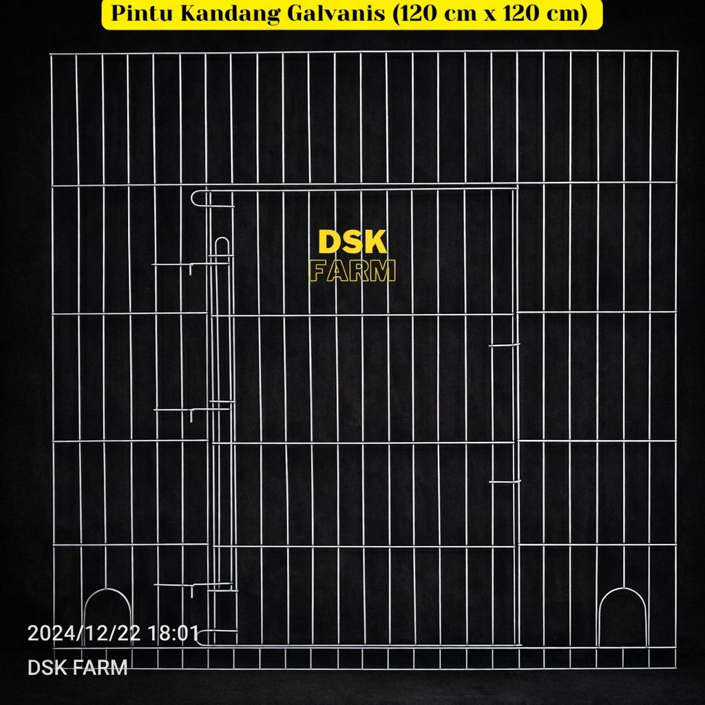 Pintu Kandang Ayam Galvanis 120×120 cm