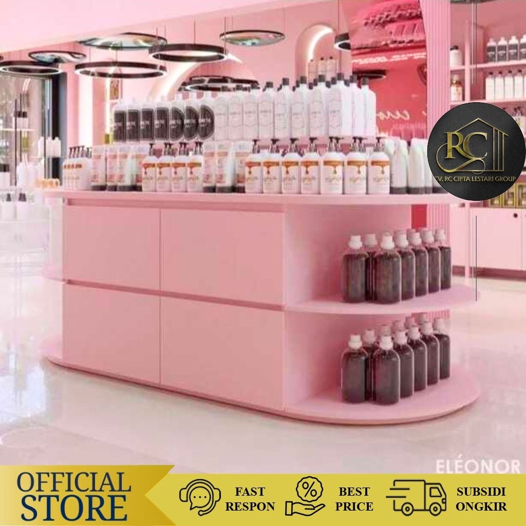 Rak Display Toko Kosmetik Retail Meja 2 SisiIMeja DisplayIMeja Display Toko