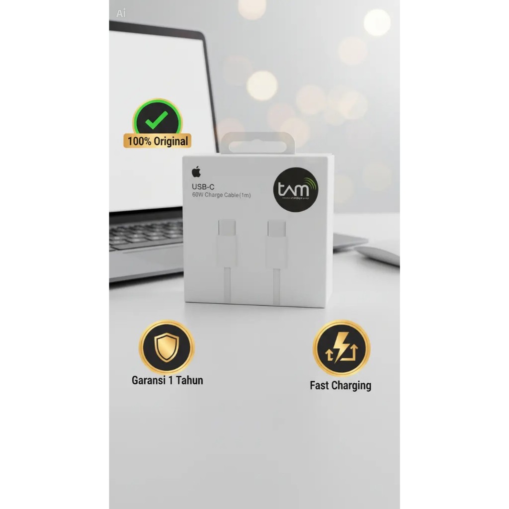 Kabel iPhone type C to C Original Apple Segel MFi Certified - Kabel Iphone C to Lightning - Untuk Ip