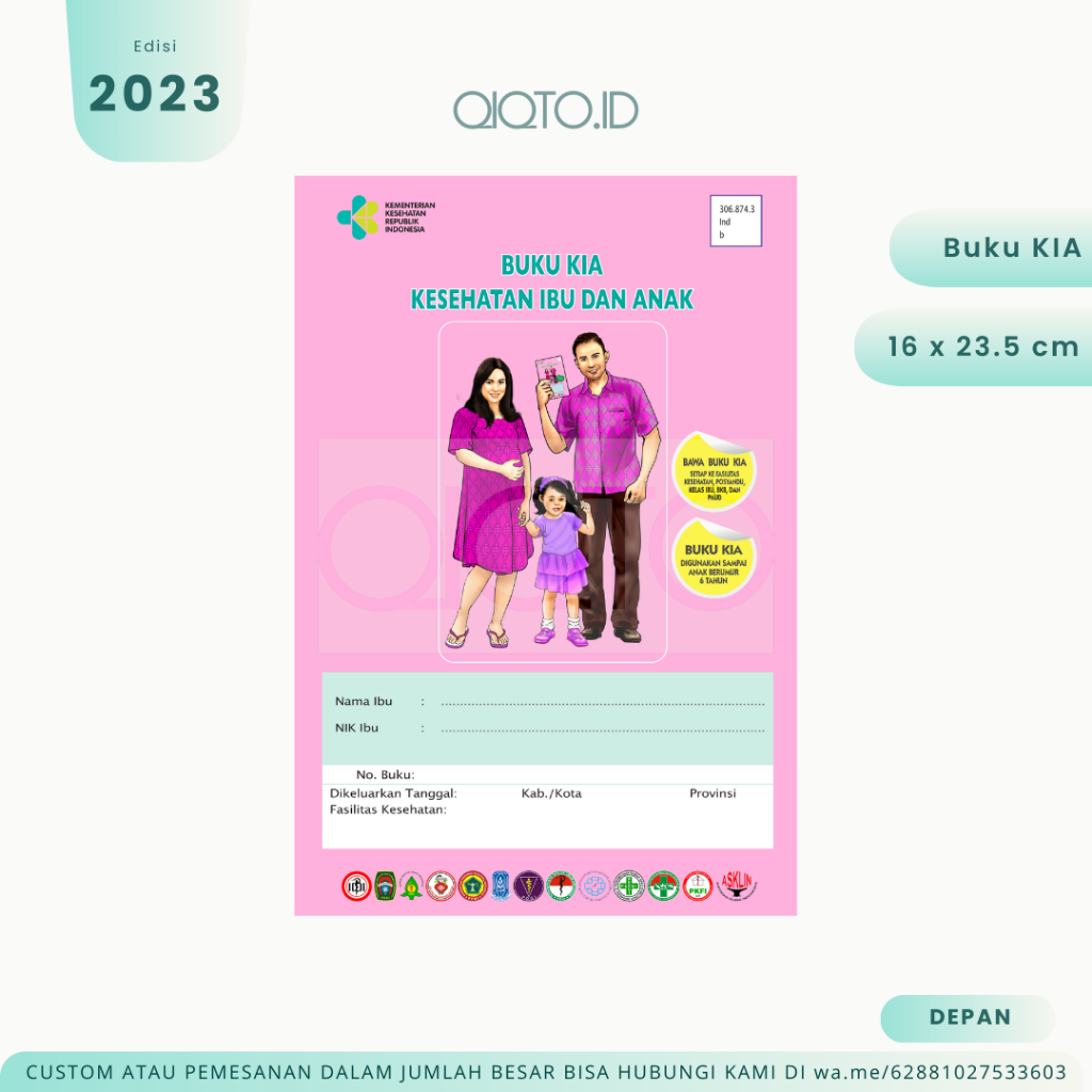 Grosir Buku KIA 2023 Buku Kesehatan Ibu Dan Anak Buku Ibu Hamil Kemenkes 2023 Baru Full Color Buku P