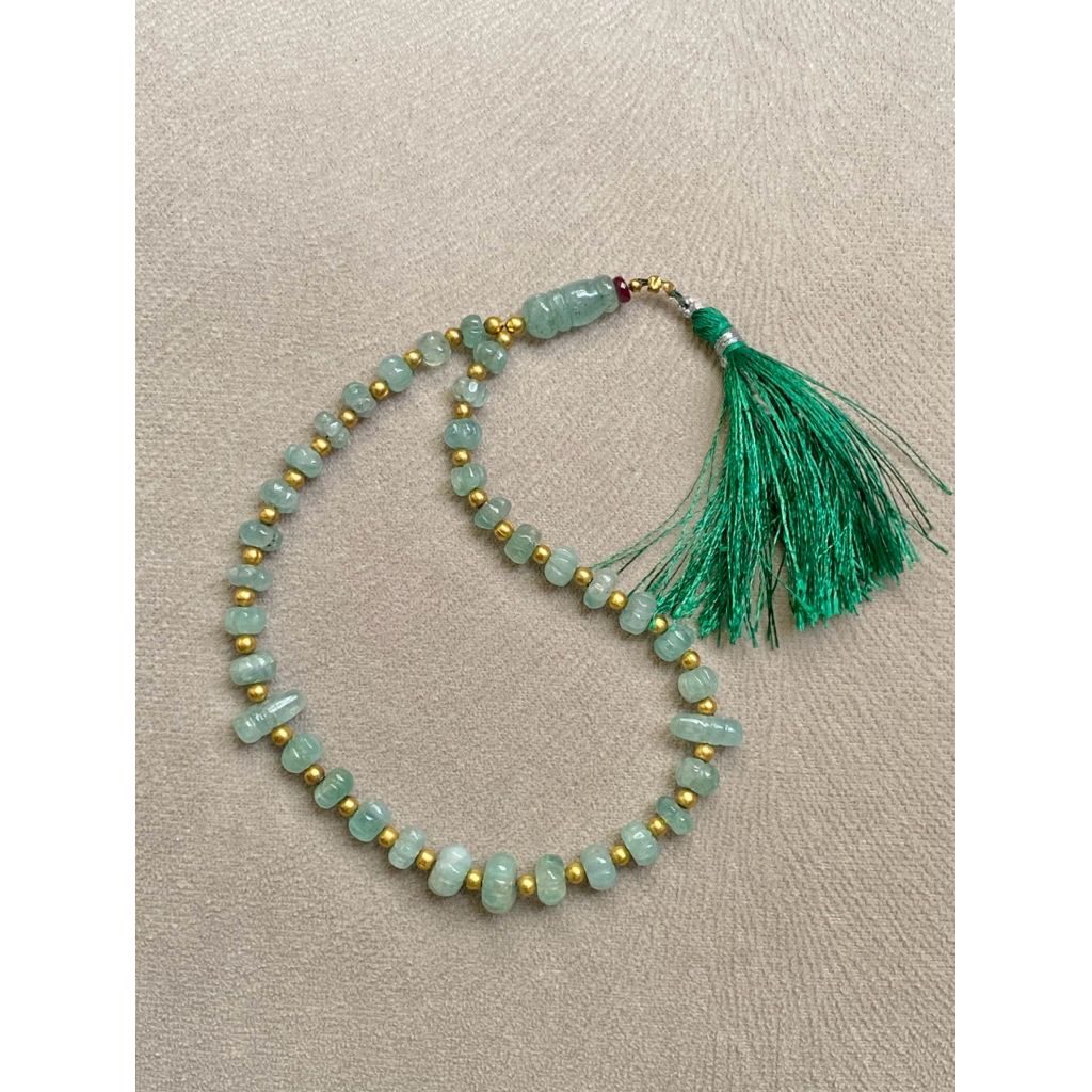 Batu Zamrud Colombia Tasbih Natural Ethiopian nigerian Emerald Beryl Jamrud Tasbih CT 74.80