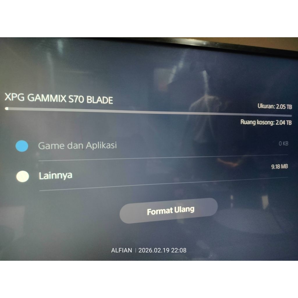 SSD NVME ADATA GAMMIX S70 BLADE 2TB (2000GB) ,GARANSI 2028