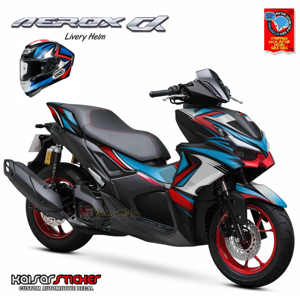 Terbaru COD Sticker Yamaha Aerox Alpha Turbo Full Body Sticker Decal Full Body Aerox Alpha Motif Rac