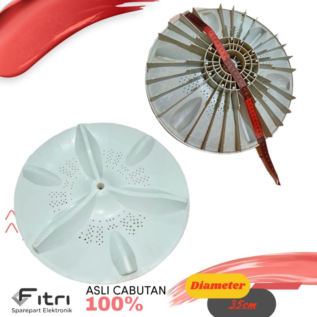 PULSATOR MESIN CUCI 2 TABUNG ORIGINAL SECOND CABUTAN– BALING / KIPAS MESIN CUCI ASLI CABUTAN BEKAS