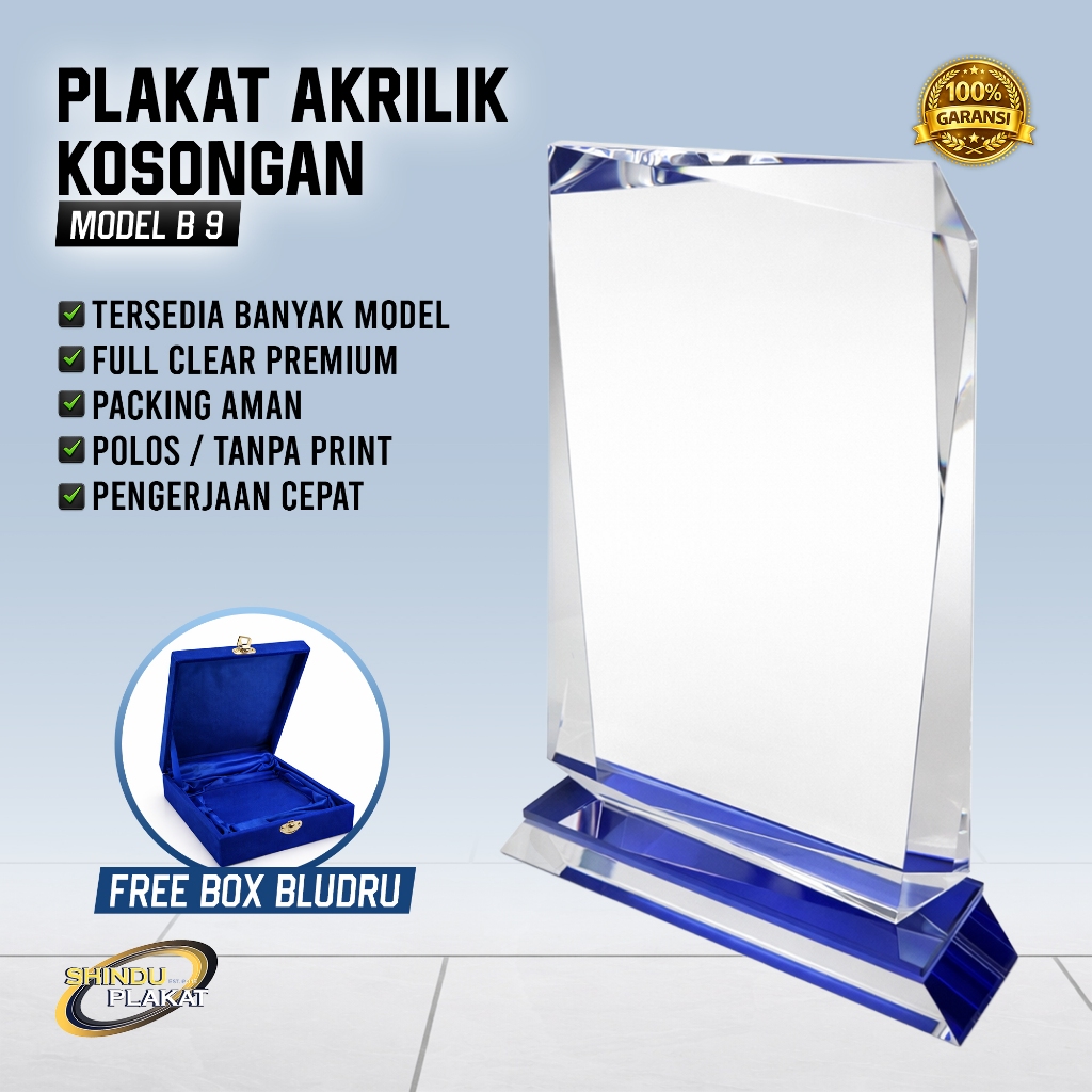 Plakat akrilik kosongan, (Model) kotak bevell