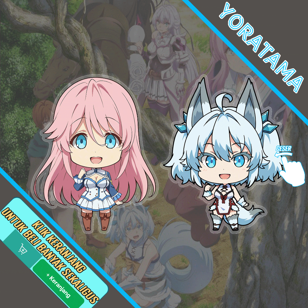 Gantungan Kunci Redo Of Healer Setsuna Flare, Keychain Anime Lucu