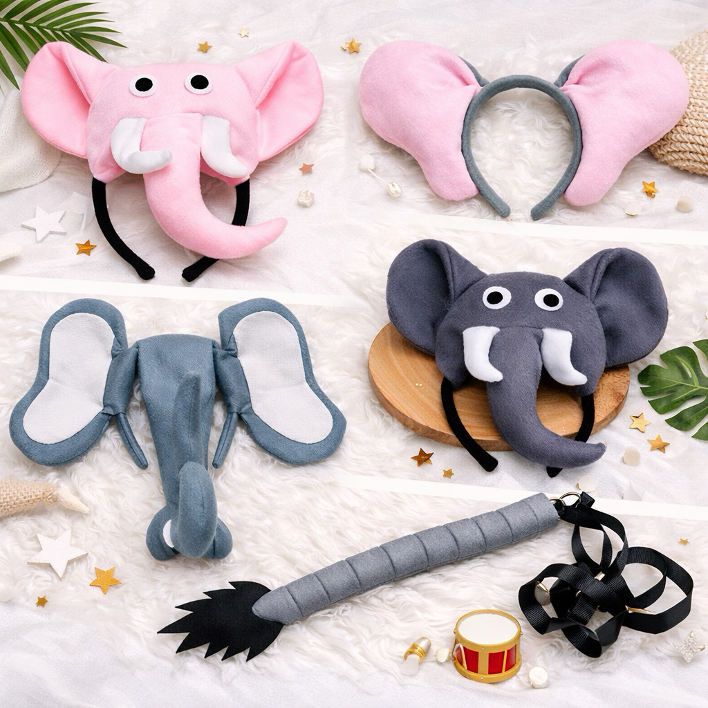 Bando Karakter Gajah Kostum Gajah Binatang Topeng Anak Elephant Kostum Dumbo Bando Gajah Cosplay ban