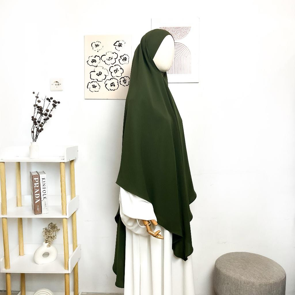 Tsurayya khiban (Khimar Bandana) XL mazen anti uv by sultan dark olive