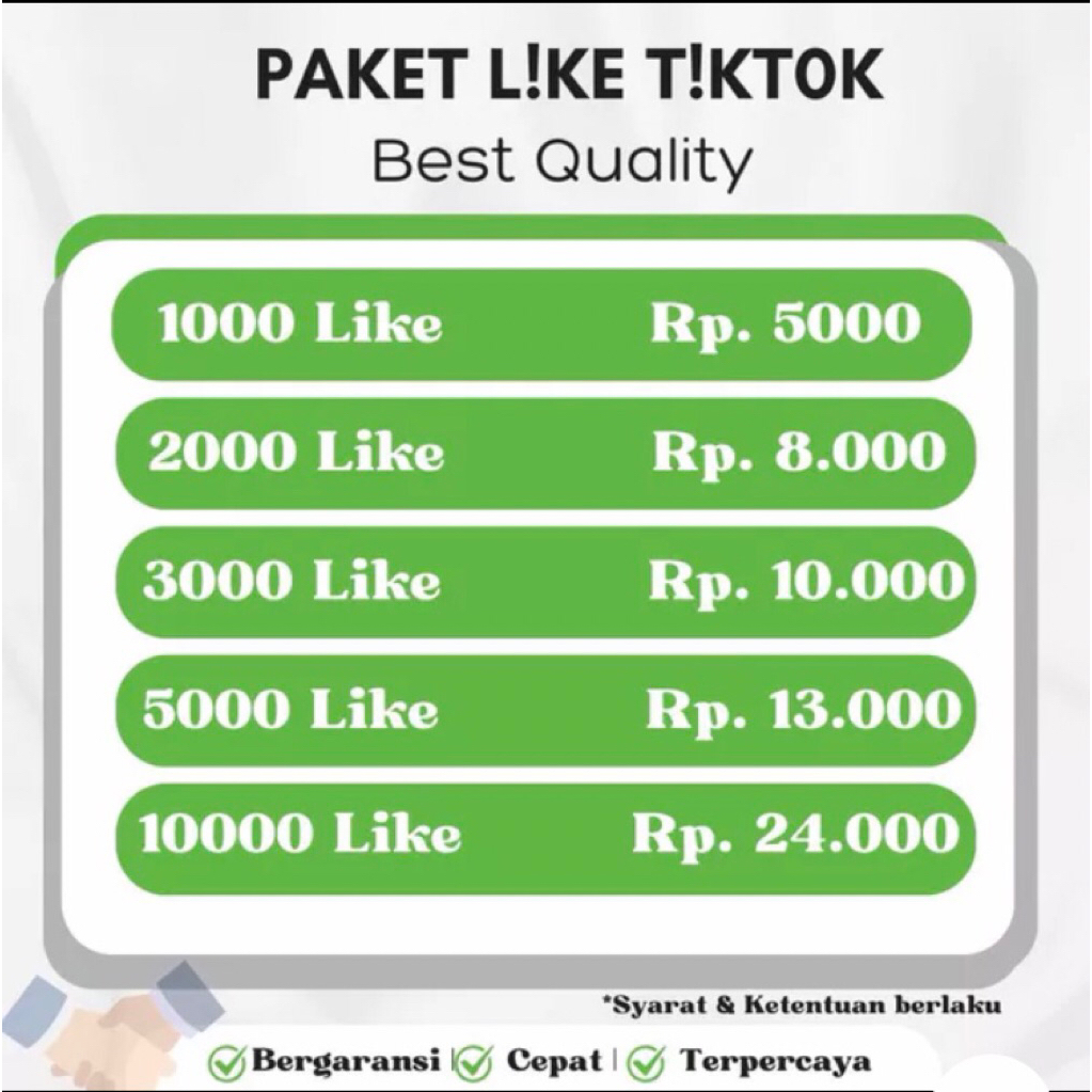 TIKTOK LIKE VIEW TERMURAH