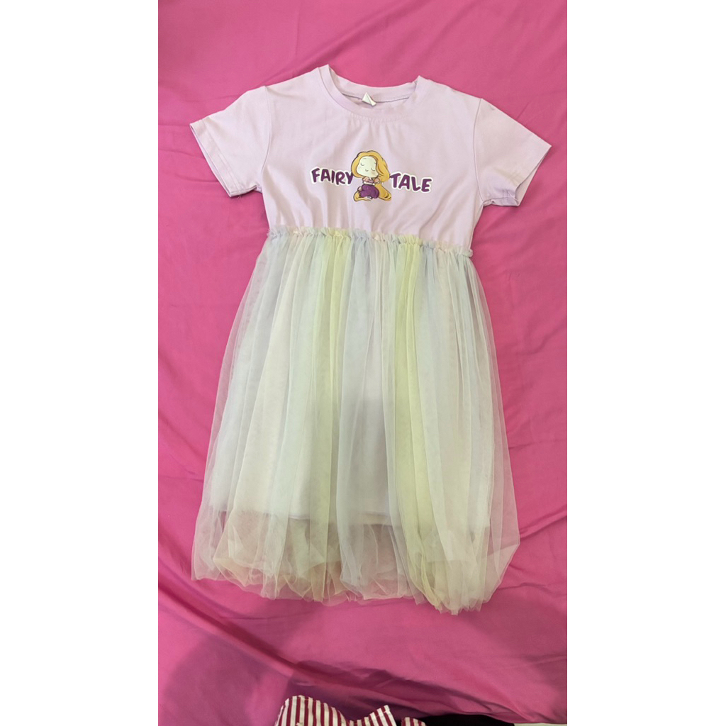 dress anak ungu brukat