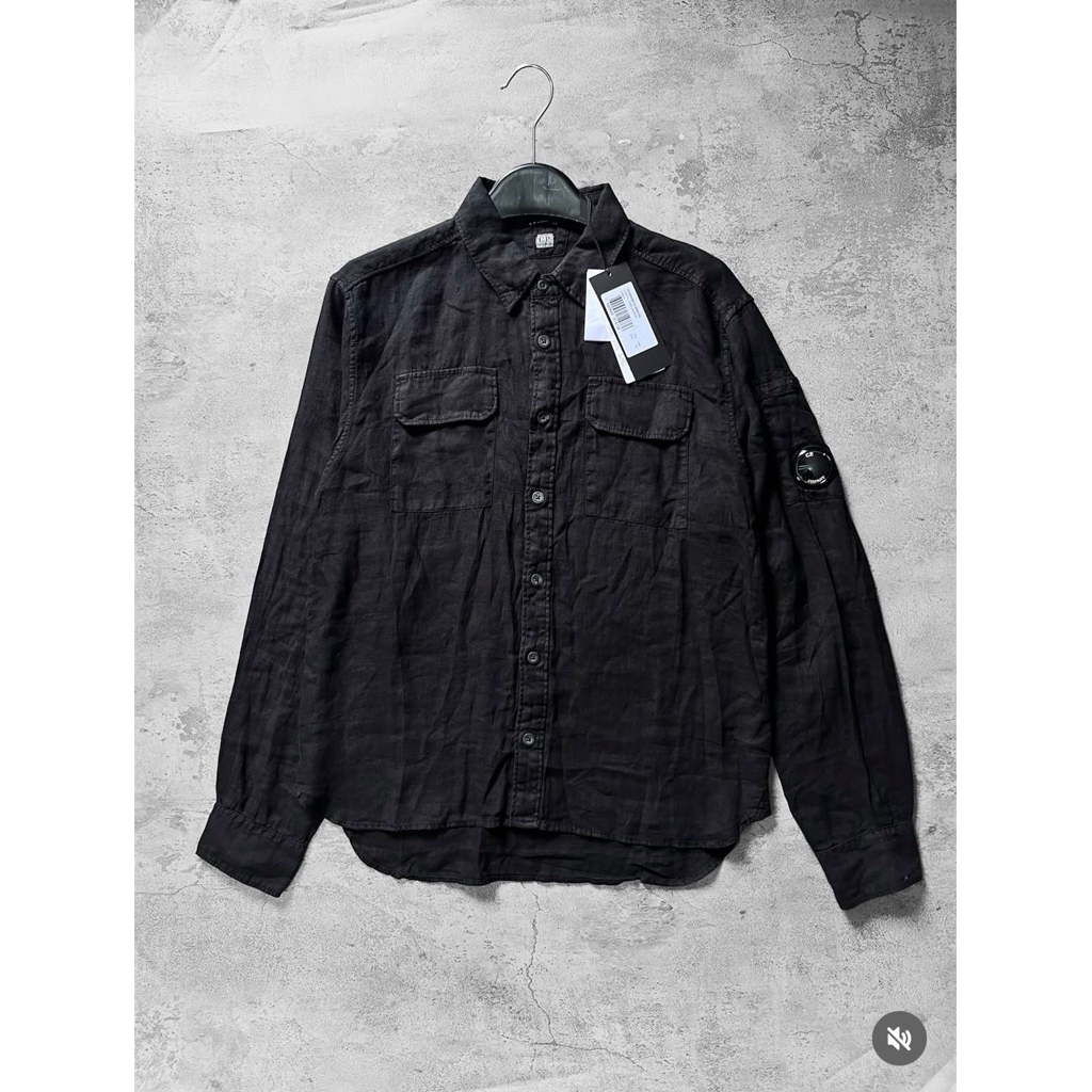 Cp Company Overshirt Button Flanel Black