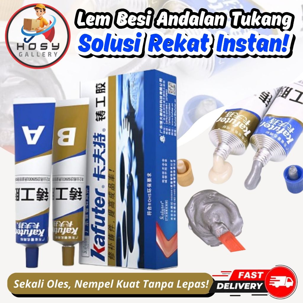 Lem Epoxy A B Super Kuat – Lem Besi, Kayu, Plastik, & Peralatan Tukang Lem Serbaguna Super Lengket