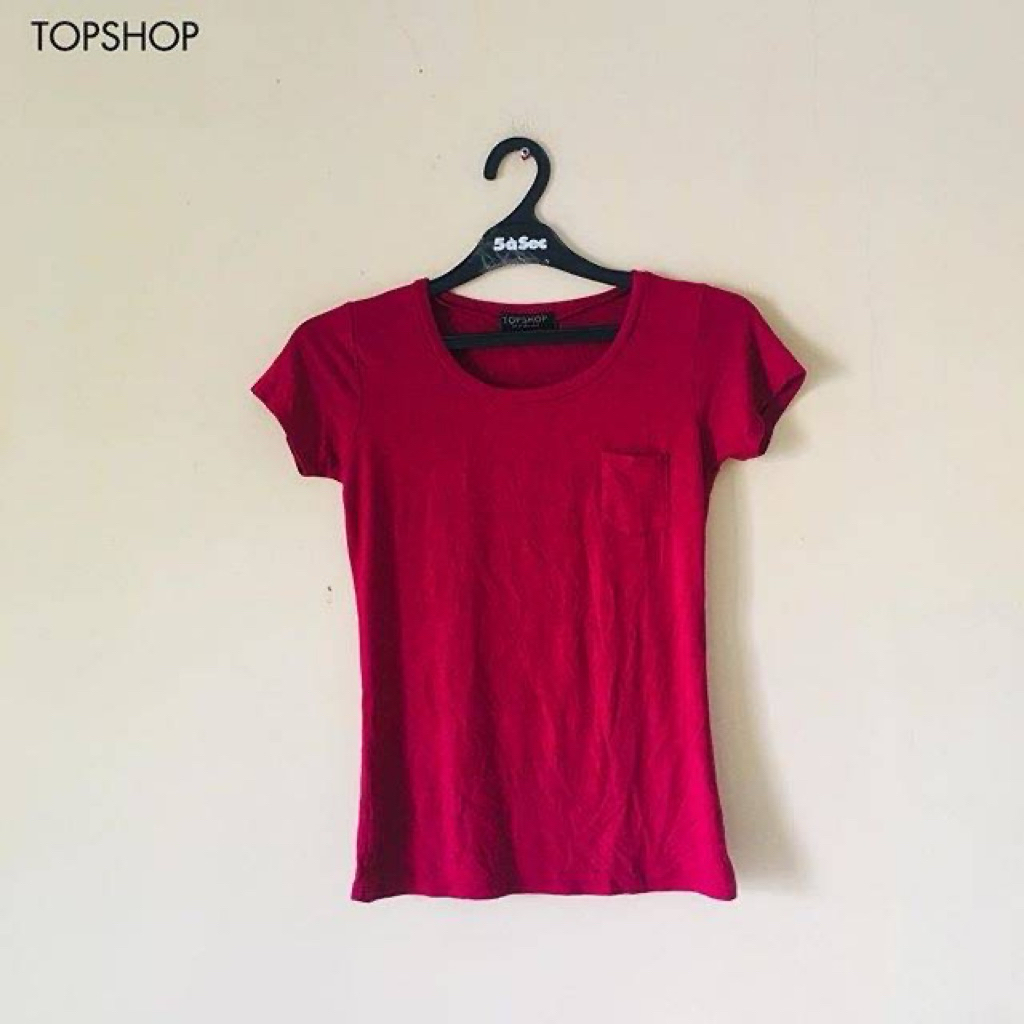 PRELOVED Kaos Topshop Maroon