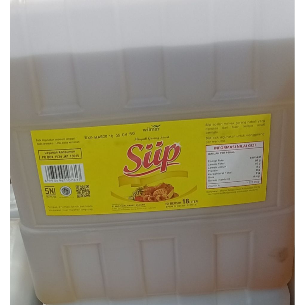 Minyak Goreng Siip 18:Liter