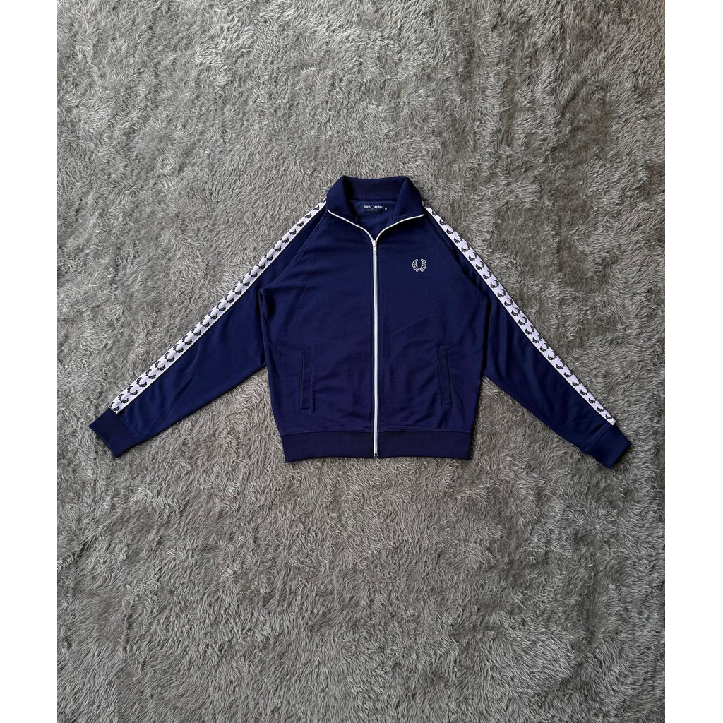 tracktop fred perry taped navy