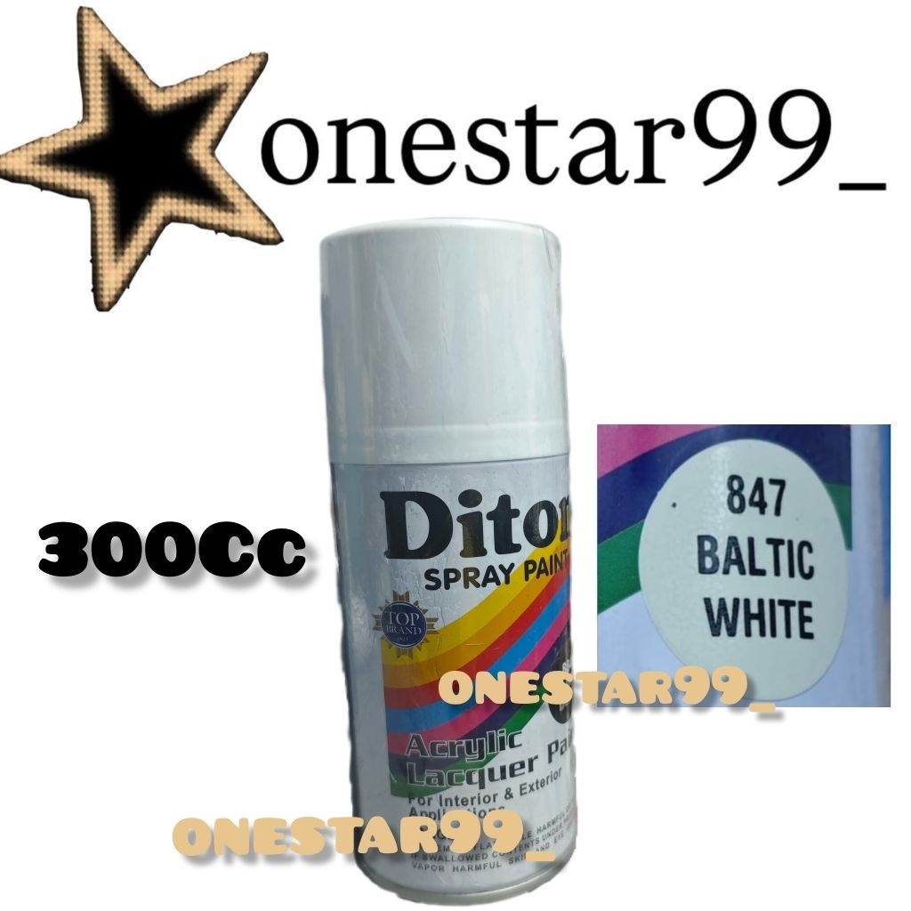 Pilok Pilox Pylox Cat Diton Baltic White 847 Putih Gading Glossy Mengkilap Spray Paint 300cc