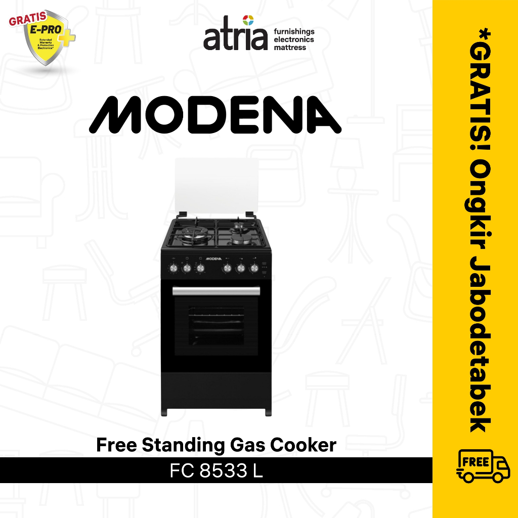 FREE STANDING MODENA / KOMPOR DAN OVEN MODENA FC 8533 L GARANSI