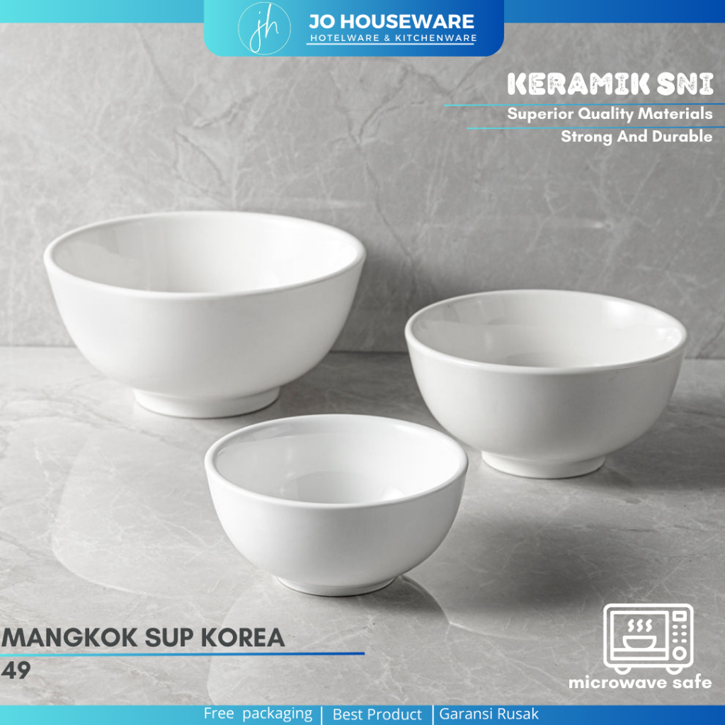 Mangkok sup kecil keramik diameter 10-11,5cm / mangkok personal putih polos hotelware unik 49