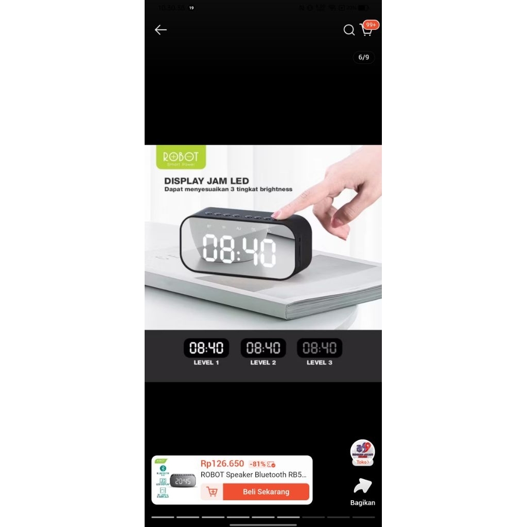 preloved speaker robot bluetooth RB550 nego