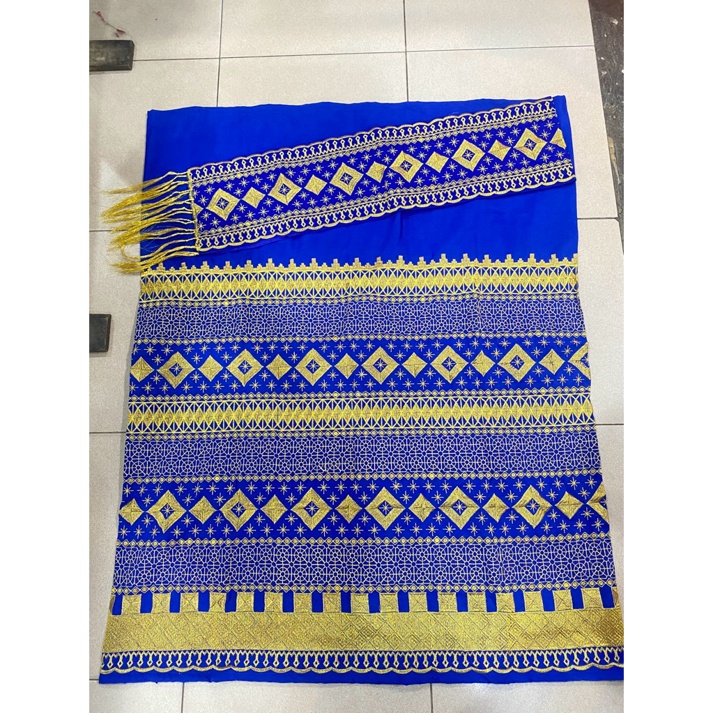 tapis lampung sanwos biru motif limar(terbaru)