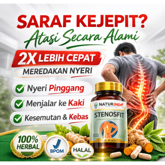 Naturindo Stenosifit Obat Sakit Pinggang Saraf Kejepit