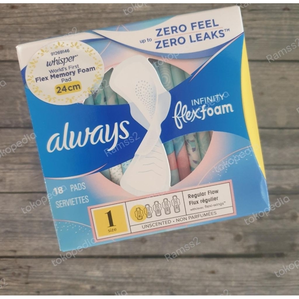 Whisper Flexfoam Always Infinity Pembalut Singapore