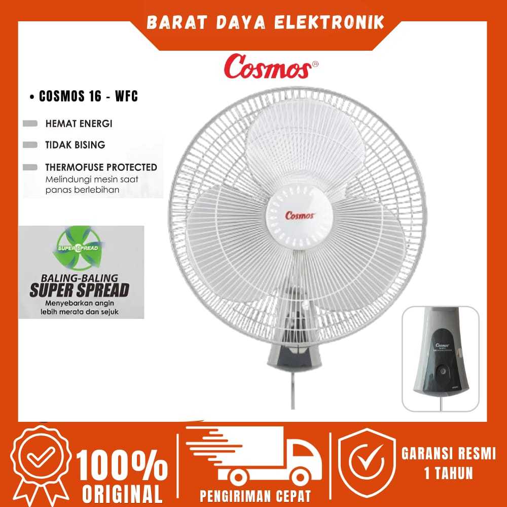 COSMOS Kipas Angin Dinding Wall Fan 16 inch - 16-WFC Kipas Cosmos Tempel