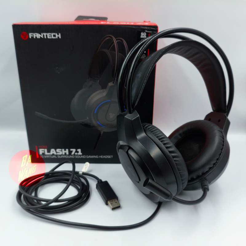 (Ex-Display) FANTECH FLASH HQ53 7.1 Headset Gaming Laptop Headphone Earphones Komputer PC Microphone