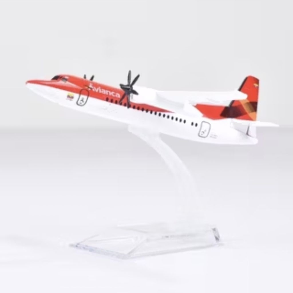 16CM ATR AVIANCA RED COLOMBIA MINIATUR PESAWAT DIECAST BESI METAL PAJANGAN DISPLAY