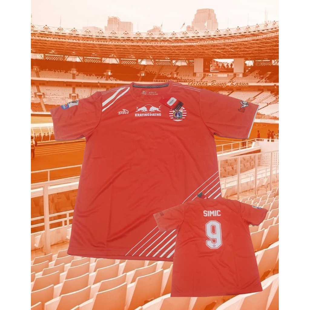 JERSEY PERSIJA PIALA ORANGE FANTASY INDONESIA NNS NAMESET SIMIC 2018 ORIGINAL TEMPLATE SPECS SIZE L