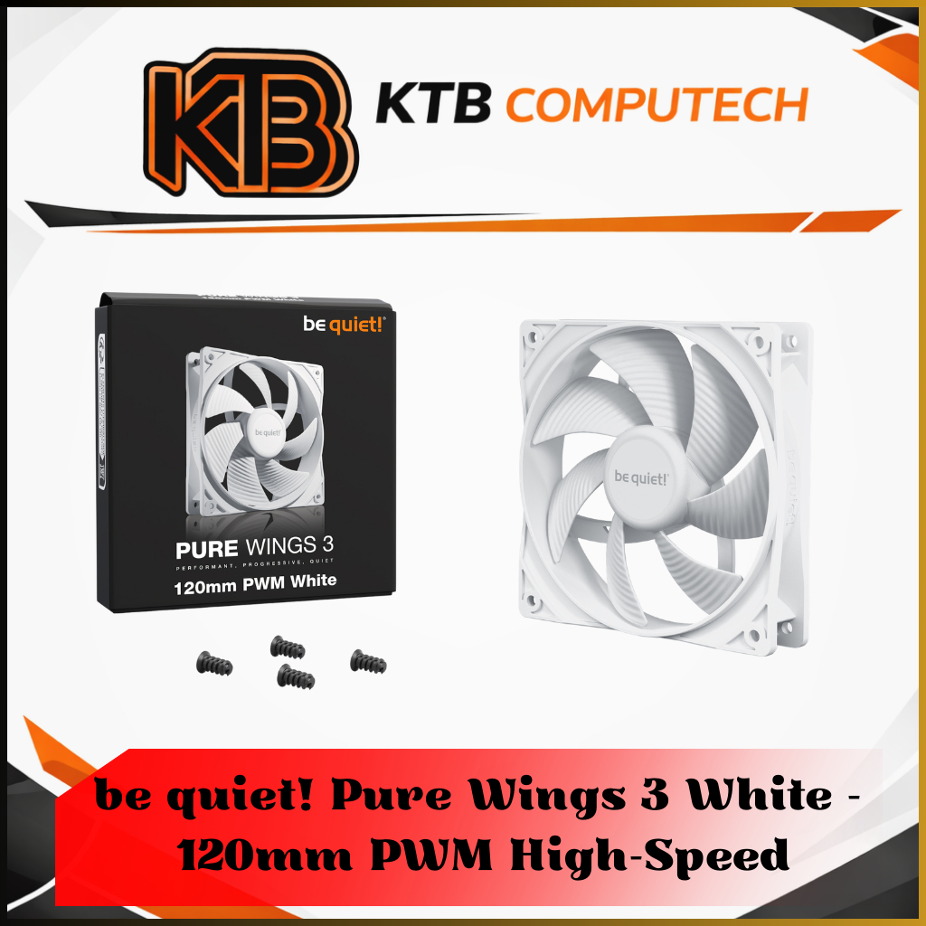 be quiet Pure Wings 3 White Version 120mm PWM High-Speed Fan Casing