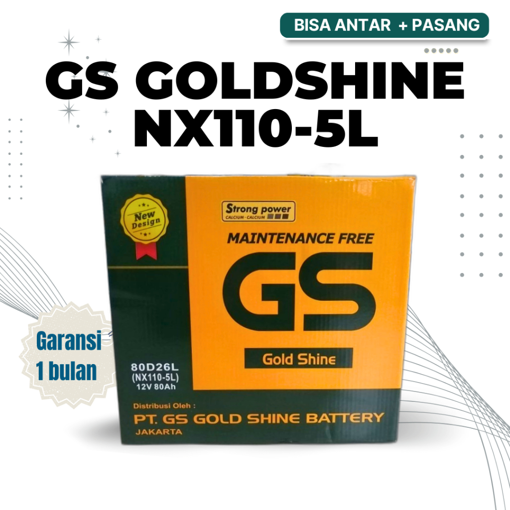 Aki mobil PAJERO SPORT GS GoldShine (NX110-5) 80ah Accu MF