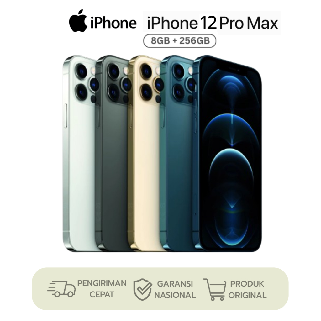 iPhone 12 Pro Max 128GB 256GB iBox Secondhand Normal Full set Original 100% ex internasional Apple